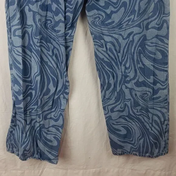 Divided H&M Women's 10 Swirl Blue Jeans - Picture 12 of 15